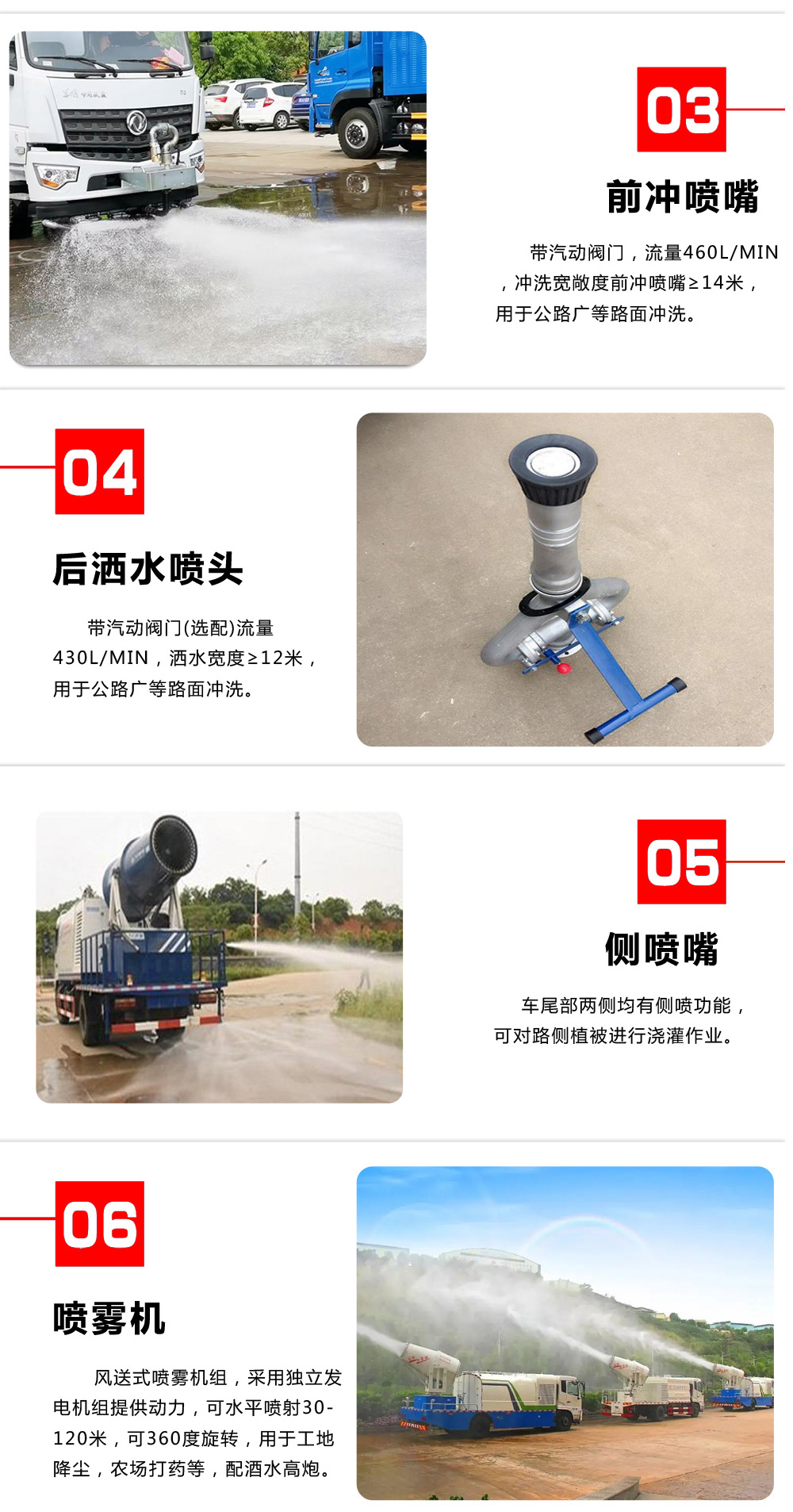 凱馬5方霧炮灑水車